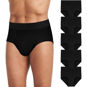 5Mayi Men's Underwear Briefs Cotton Black 5 Pack Small 30" - 32" Free Shipping